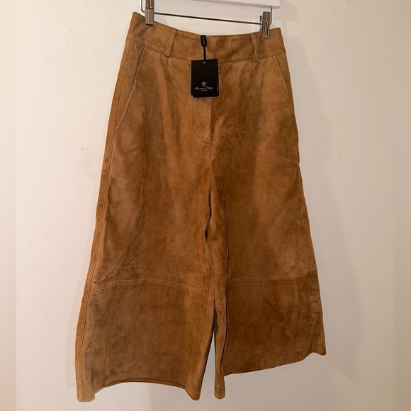 MASSIMO DUTTI Suede Leather Culottes - Picture 4 of 10